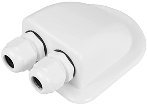 LATRAT Solar Caja de Cable de ABS Techo Conducto de Cables Solar Impermeable Sujetadores de Techo de Cable Doble para Camping-Car Caravana para Tipos