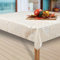 laro Wachstuch-Tischdecke Abwaschbar Garten-Tischdecke Wachstischdecke PVC Plastik-Tischdecken Eckig Meterware Wasserabweisend Abwischbar, Muster:Vinyl Beige, Größe:110-180 cm