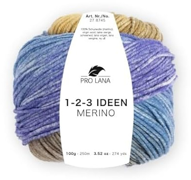 Pro Lana 1-2-3 Ideen Merino 03 - orange/senf/blau