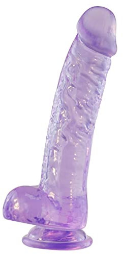 Gode ​​​​réaliste, gode violet de 17 cm avec forte ventouse, gode anal flexible du point G pour femme, homme