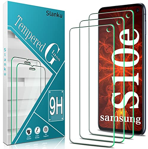 Slanku 3 Stück Schutzglas für Samsung Galaxy S10e Schutzfolie, Frei von Kratzern, 9H Härte, HD Displayschutzfolie, 0.33mm Ultra-klar, Blasenfrei, Ultrabeständig