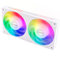 Akasa Vegas A24, weiß aRGB 240mm All-in-One-Lüfter mit quadratischem Rahmen, Adressierbar RGB Motherboard Sync, PWM gesteuerter Lüfter für Computergehäuse und CPU Flüssigkeitskühler, AK-FN112-WH