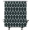Ulticool Duschvorhang - Geometrische Formen Tropfen Dunkelgrün Schwarz - 180 x 200 cm - Waschbar - Anti Schimmel - mit 12 Ringen