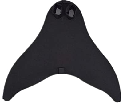 DEBAIJIA Mädchen Flipper Tauchen Meerjungfrauenflosse Jungen Schwimmflossen Meerjungfrau Flossen Training Monofin Kinder Schwimmen(A-(49*46CM)-F205-Schwarz