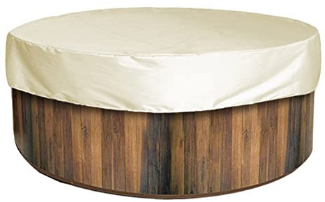 Tongyundacheng Round Swimming Pool Cover, Dust Rainproof Pool Protective Cover Portable Paddling Pool Cover for Outdoor Garden Pool SPA Hot Tub, 6 Sizes