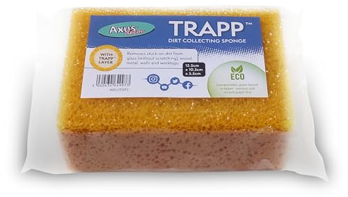 Axus Decor Sponge, Metal, Yellow, 15.5 x 10.5 x 5.5 cm