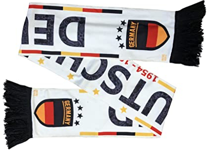 Fanschal Deutschland Nationalmannschaft Fanschal Fußball Fußball WM Fußballschal für Sportveranstaltungen Fans, weiß / rot, 144 cm x 14 cm