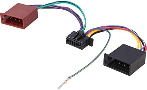 TOPALLI - Câble adaptateur ISO autoradio compatible avec JVC et Kenwood KD-R481 KD-R489 KD-R681 KD-X141 KD-X351BT (10x23mm)