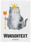 Mr. & Mrs. Panda Personalisierte Postkarte Katze König - Personalisierte Geschenke, Kater, Karte mit Wunschtext, Grußkarte mit Namen,