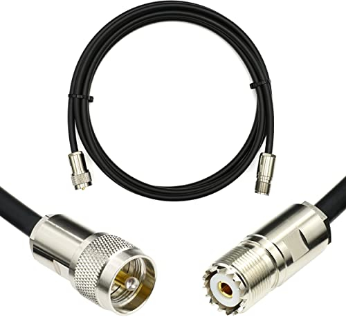 RANGEFUL 5m PL259 SO239 UHF Cavo coassiale prolunga 5 metri da esterno 5D-FB Ø7,5mm – Resistente alle intemperie – per HAM cavo antenna CB radio analizzatore misuratore SWR VHF marino rosmetro