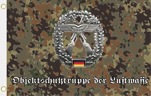 U24 Flagge Fahne Bundeswehr Flecktarn BW Objektschutztruppe der Luftwaffe 90 x 150 cm
