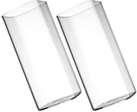 Alipis 2pcs Square Drinking Glasses Highball Glass Cups Tumbler Crystal Clear Tall Glasses Beverage Mugs for Water Wine Beer Cocktails Iced Tea Coffee Juice Mixed Drink 400ml