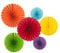 Colorful Paper Fans Wall Decoration Background Ceiling Hanging Decoration Rainbow for Birthday Graduation Wedding Pride Month Theme Party,6pc
