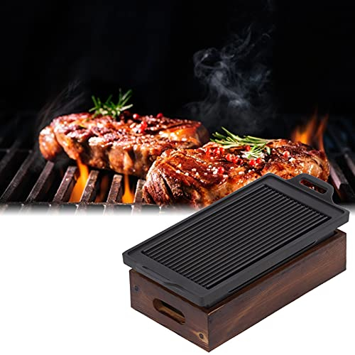 Parrilla de Barbacoa de Carbón, Placa de Barbacoa de Mesa sin Humo para Exteriores, Bandeja Antiadherente para Hornear Barbacoa para Acampar, Hacer Senderismo, Picnics y Viajar