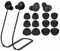 Strap Ear Tips Kit for Galaxy Buds 2 Pro SM-R510, Anti-Lost Soft Silicone Lanyard Neck Rope Cord Leash Replacement Gel Eartips Skin Accessories Compatible with Samsung Galaxy Buds 2 Pro - Black