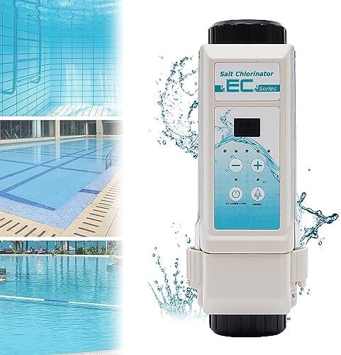 RETRIN Máquina Cloro Salino 8g/H 12g/H 16g/H 20g/H,Limpieza Automática Sistema De Generador De Cloro De Piscina De Agua Salada,Funciones Completas Operación Simple Clorador para SPA Piscina,12g/h