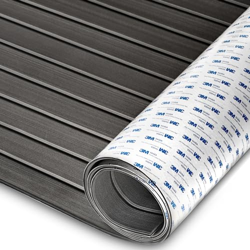 HXBYX Eva Schaum Boot Bodenbelag mit 3M Selbstklebende Unterstützung DIY Boote Decking Marine Blatt Faux Teak Material, rutschfeste Kühler Pads für Kajak Yacht SwimPool RV 240X112cm/240X79cm/240X41cm