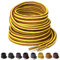 Yusimu Yellow Brown Round Strong Boot Laces,Heavy Duty Shoelaces for Work Boots,Trainers,Walking,and Hiking Shoes,Durable 4.5 mm Thick Replacement Strings 60 (151cm)-1 Pair