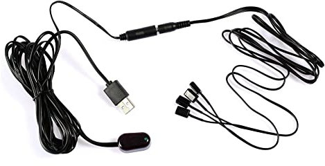 iFutniew IR Extender Infrared Extension Cable 1Pc IR Receiver + 4Pc IR Emitter Emitters Repeater Kit Infrared Remote USB Adatper