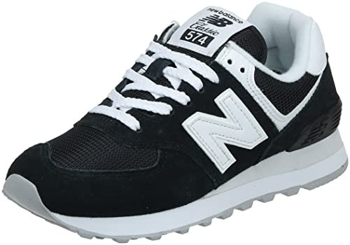 New Balance Damen Wl574 Sneaker, Schwarz/Weiß, 39.5 EU