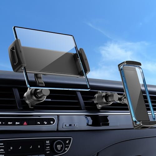 DICMKY Long Arm Car Phone Mount for Samsung Galaxy Z Fold 7 6 5 4 3 - Tablet Holder for Car Air Vent Handsfree, 360° Rotatable Fit for iPad mini 6 iPad Pro iPad Air Pixel Fold and More 4-12.9 Device