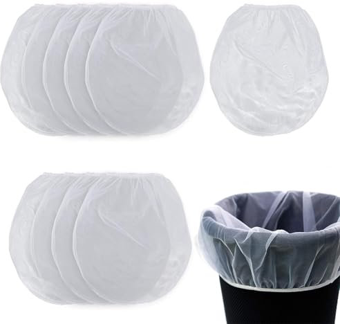 10Pcs Paint Strainer Bags, 1 Gallon Nylon Filter Bags White Fine Mesh Bucket Paint Strainers with Elastic Top Opening Paint Filters for Spraying, Ink and Paint Gardening Hydroponics