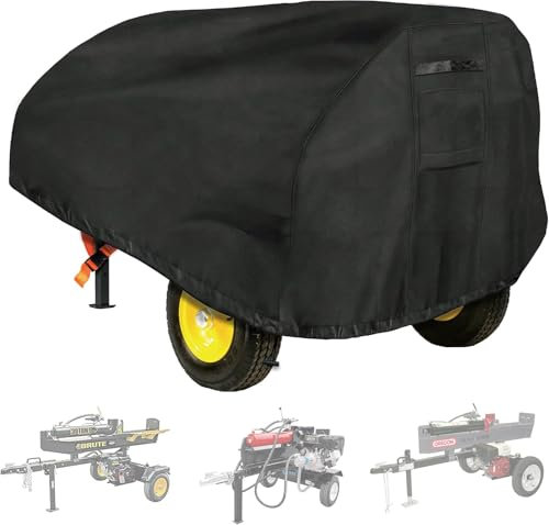 Heavy Duty Log Splitter Cover, Waterproof Oxford Cloth, for 15-45 Ton Gas or Electric Log Splitters, 94 x 49 x 41, Weather Resistant Storage Cover, Easy to Clean, Black