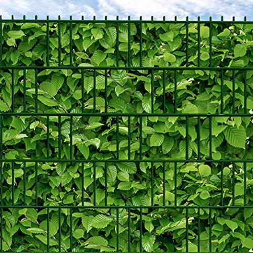 M-tec print® Sichtschutzstreifen bedruckt | Motiv: Hainbuche | 3er Pack | fotorealistisch, Premiumqualität