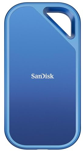 SanDisk Creator Pro Portable NVMe SSD 2TB, up to 2000 MB/s read/write speeds for demanding workflows, 3 Meter drop protection, IP65 water & dust resistance, 1 Month Adobe Creative Cloud included.