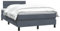vidaXL Boxspringbett mit Matratze Dunkelgrau 120x220 cm Samt