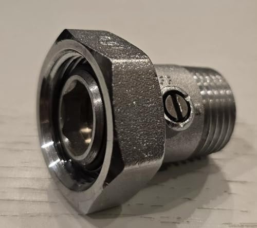 TC Radiator Lockshield Valve Tail Union 1/2 x 3/4 with Isolating Valve