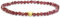 LAKADA Bracelet en grenat véritable pierre précieuse avec perles à facettes de 4mm et cœur en acier inoxydable - différentes longueurs - bracelet en pierres précieuses porte - bonheur talisman cadeau