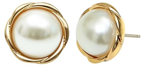 Pearl Earrings for Women dangling 14K Gold Pearl Drop Earrings Stud 5A Diamond Dangle Fashion Elegent Jewelry