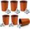 6 Piezas Taza Dados de Cuero con 30 Dados, Juego de Dados en Vasos, Vasos de Dados de Piel, Taza Dados para Juegos Dados, Juego de Dados con Cubilete, Cubilete Dados de Cuero con Forrado en Interior