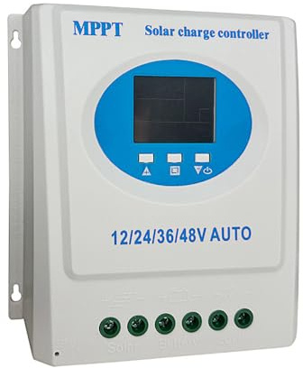 Controlador de carga solar MPPT 150A 12V 24V 36V 48V Controlador de carga de adaptación automática con Blacklight LCD Regulador inteligente para la batería de litio de plomo Dual (150a)