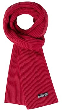 Camp David Herren Rippstrickschal Stone Washed Royal Red, None