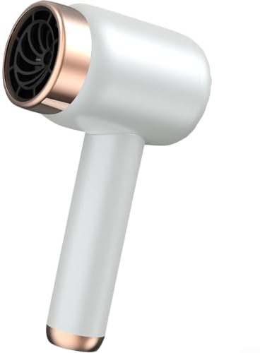 Secador de pelo con batería recargable con 3 niveles de velocidad y temperatura, secador de pelo con batería USB, secador de pelo para viajes, secador de pelo portátil con pantalla digital (estándar