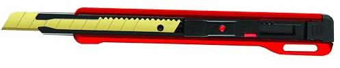 9mm Premium Snap Knife Complete with 5 Pack Titanium Spare Blades for Decorating and DIY