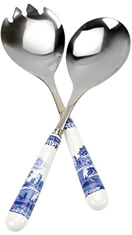 Spode Salad Servers (Pair), 25cm, Blue & White (Blue & White,25cm)