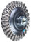 PFERD Kegelbürste gezopft KBG | Ø 125x15mm M14 Edelstahl-Draht-ø 0,35 | 43317003 – für Winkelschleifer