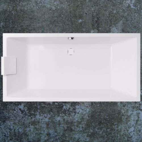 Badewanne CAVALLO 190x90cm mit quadratischer Ablaufabdeckung