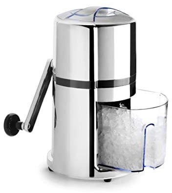 Ibili 792400 Broyeur à Glace Inox/Plastique, Argent/Noir