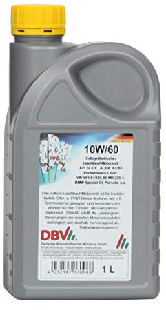 Motoröl 10W60 8,90€/L DBV Vollsynthetisch Motorsport 1L Dose BMW,VW, Porsche
