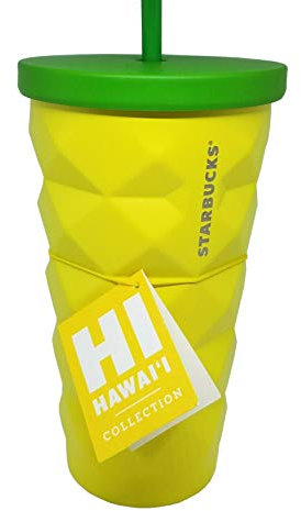 Starbucks Hawaii 2016 Pineapple Coffee Tumbler Cold Metal Cup 16 oz. Grande