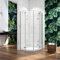 Cabina de ducha semicircular mamparas de baño 6mm cristal templado Curva Italiana 80x80cm