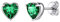 ChicSilver 925 Charm Geburtsstein Ohrstecker May simuliert smaragd königliche grüne steine ohrstecker winzige birthstone ohrringe für mädchen