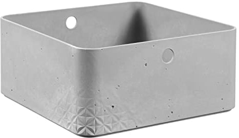 CURVER Aufbewahrungsbox BETON L, quadratisch, 27,9 x 27,9 x 12,5 cm