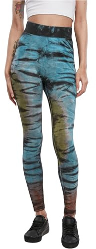 Urban Classics Ladies Cotton Tie Dye High Waist Leggings Black L