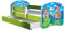 ACMA Kinderbett Jugendbett mit Einer Schublade und Matratze Grün mit Rausfallschutz Lattenrost II 140x70 160x80 180x80 (32 Ritter, 180x80 + Bettkasten)