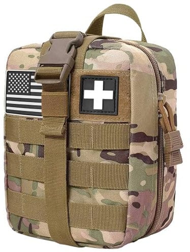 TANSOLE TAN SOLE ifak pouch first aid kit bag empty molle tactical medical pouch plate carrier medic rescue bag EMT first med pouches (CP)